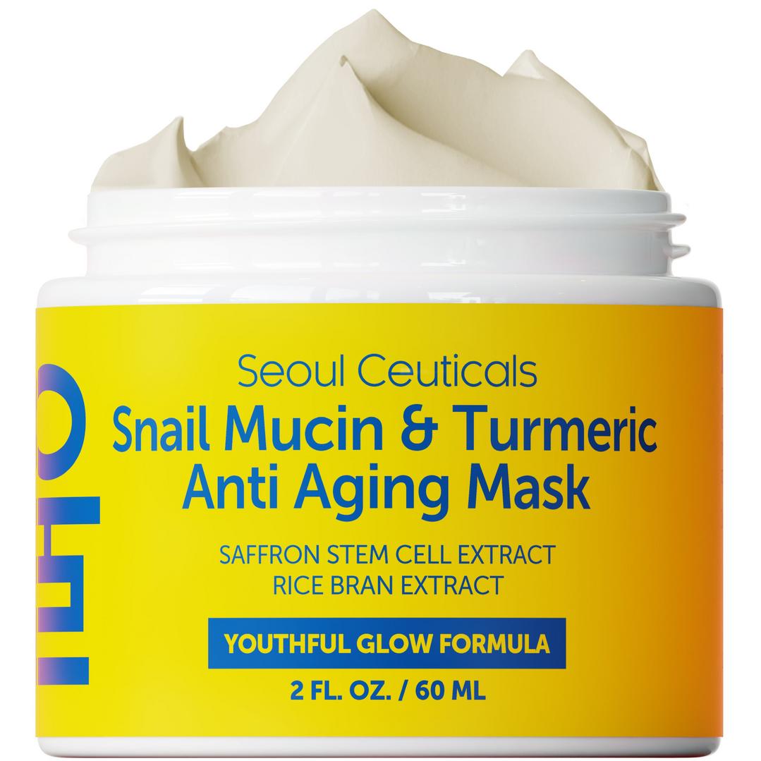 Seoul Ceuticals Korean Skin Care Snail Mucin & Turmeric Anti Aging Mask