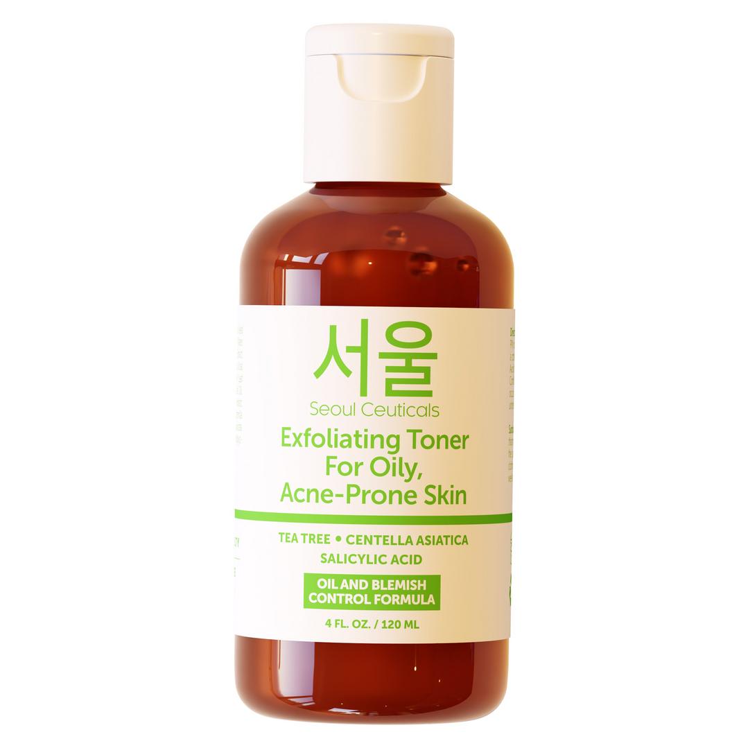Seoul Ceuticals Korean Skin Care Exfoliating Toner for Oily, Acne-Prone Skin
