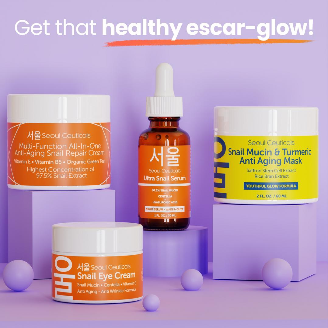 Seoul Ceuticals Korean Skin Care Snail Mucin Glow Kit