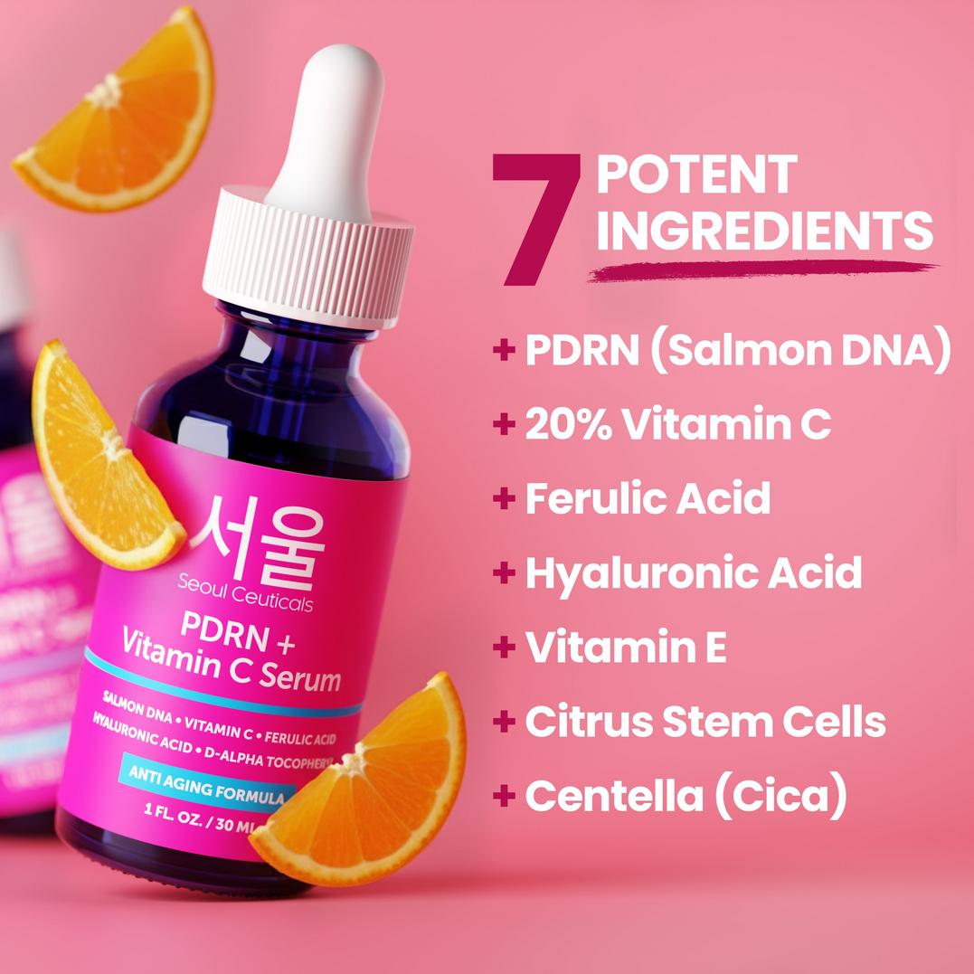 Seoul Ceuticals Korean Skin Care PDRN + Vitamin C Serum