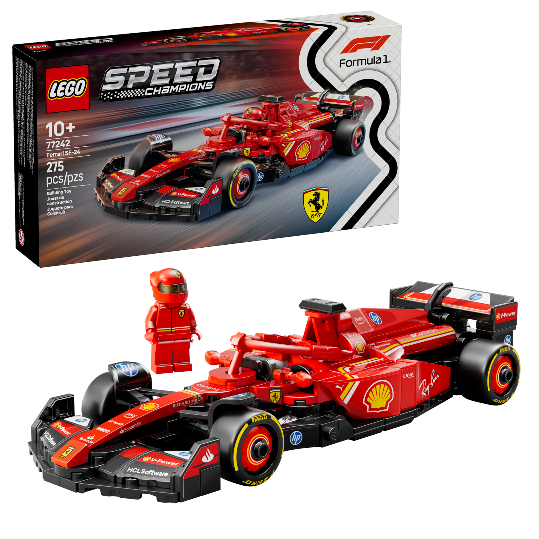 Lego Ferrari SF24 F1 Race Car