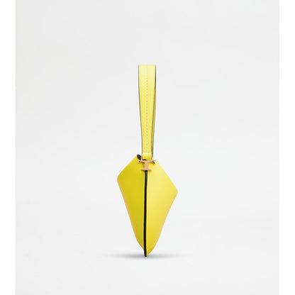 Tods T Case Hobo Bag In Leather Micro Yellow