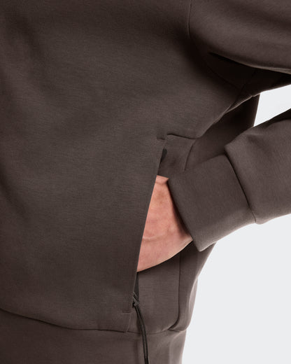On Focus Tech Zip Hoodie Pebble