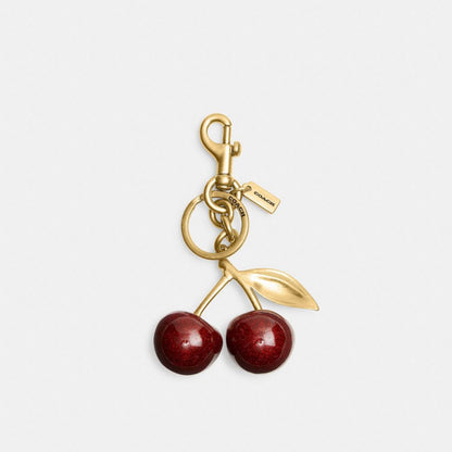 Coach Cherry Bag Charm Brass Red Apple
