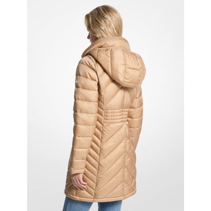 Michael Kors Packable Quilted Nylon Puffer Coat KHAKI