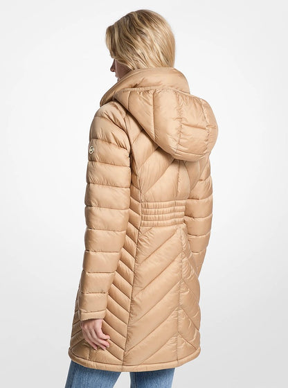 Michael Kors Packable Quilted Nylon Puffer Coat KHAKI