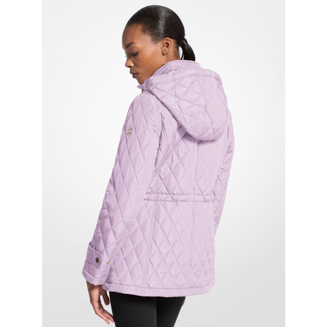 Michael Kors Quilted Hooded Jacket QUARTZ