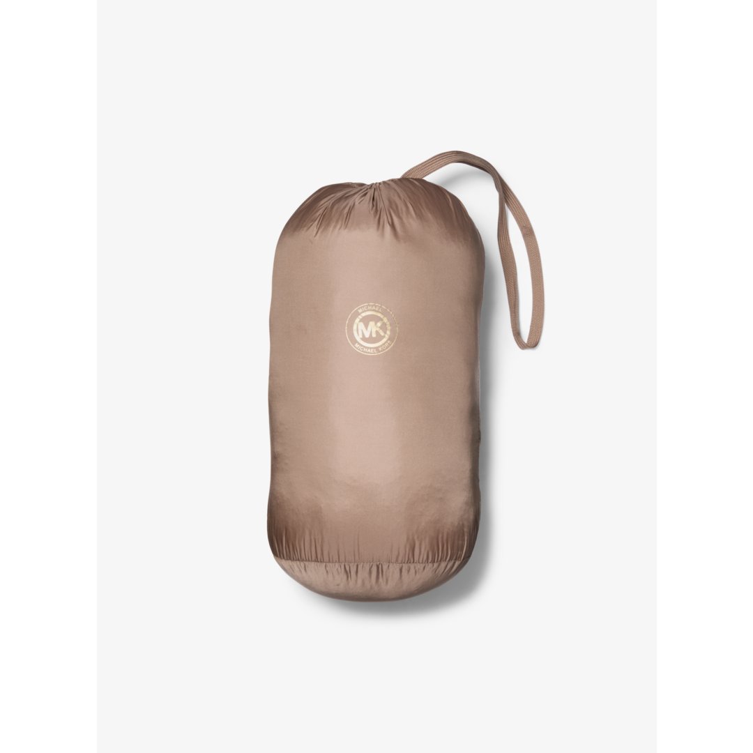 Michael Kors Quilted Nylon Puffer Coat TAUPE