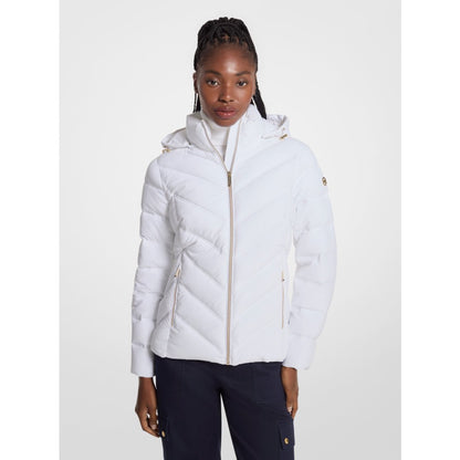 Michael Kors Packable Quilted Puffer Jacket WHITE