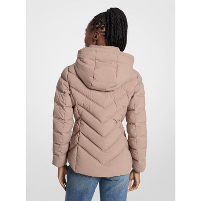 Michael Kors Packable Quilted Puffer Jacket TAUPE
