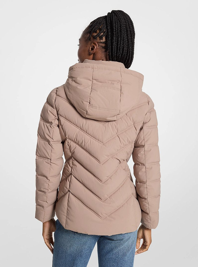 Michael Kors Packable Quilted Puffer Jacket TAUPE