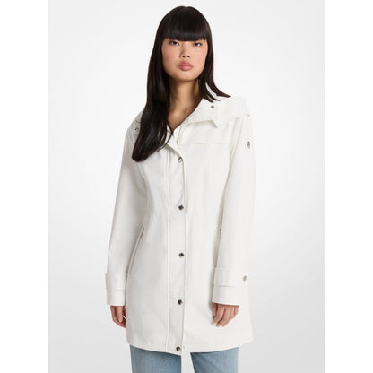 Michael Kors Water-Resistant Anorak WHITE
