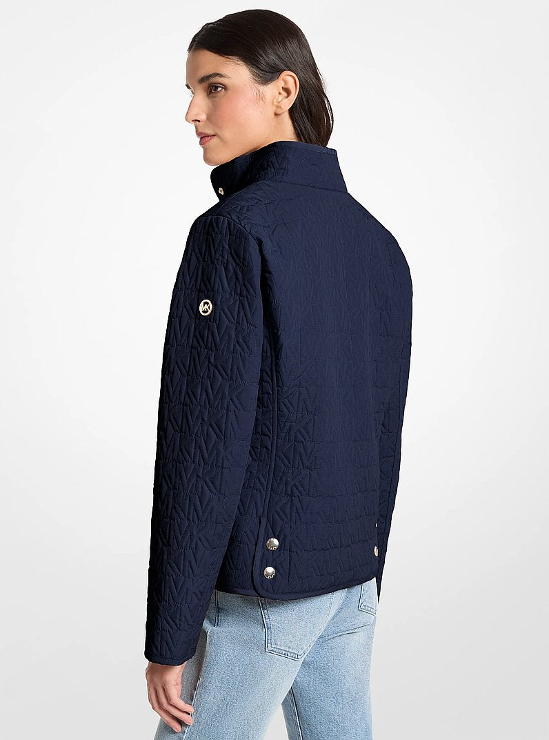 Michael Kors Quilted Logo Jacket MIDNIGHTBLUE