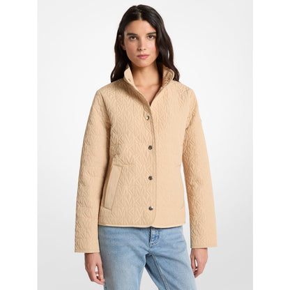 Michael Kors Quilted Logo Jacket BUFF