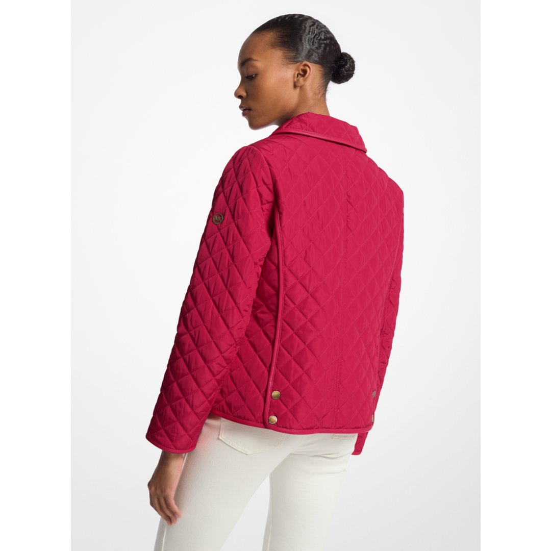 Michael Kors Quilted Jacket DARKRASPBERRY