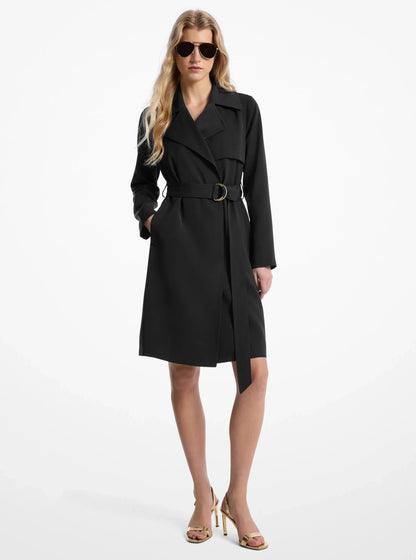 Michael Kors Belted Trench Coat BLACK