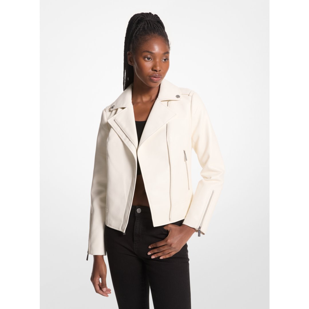 Michael Kors Moto Jacket WHITE