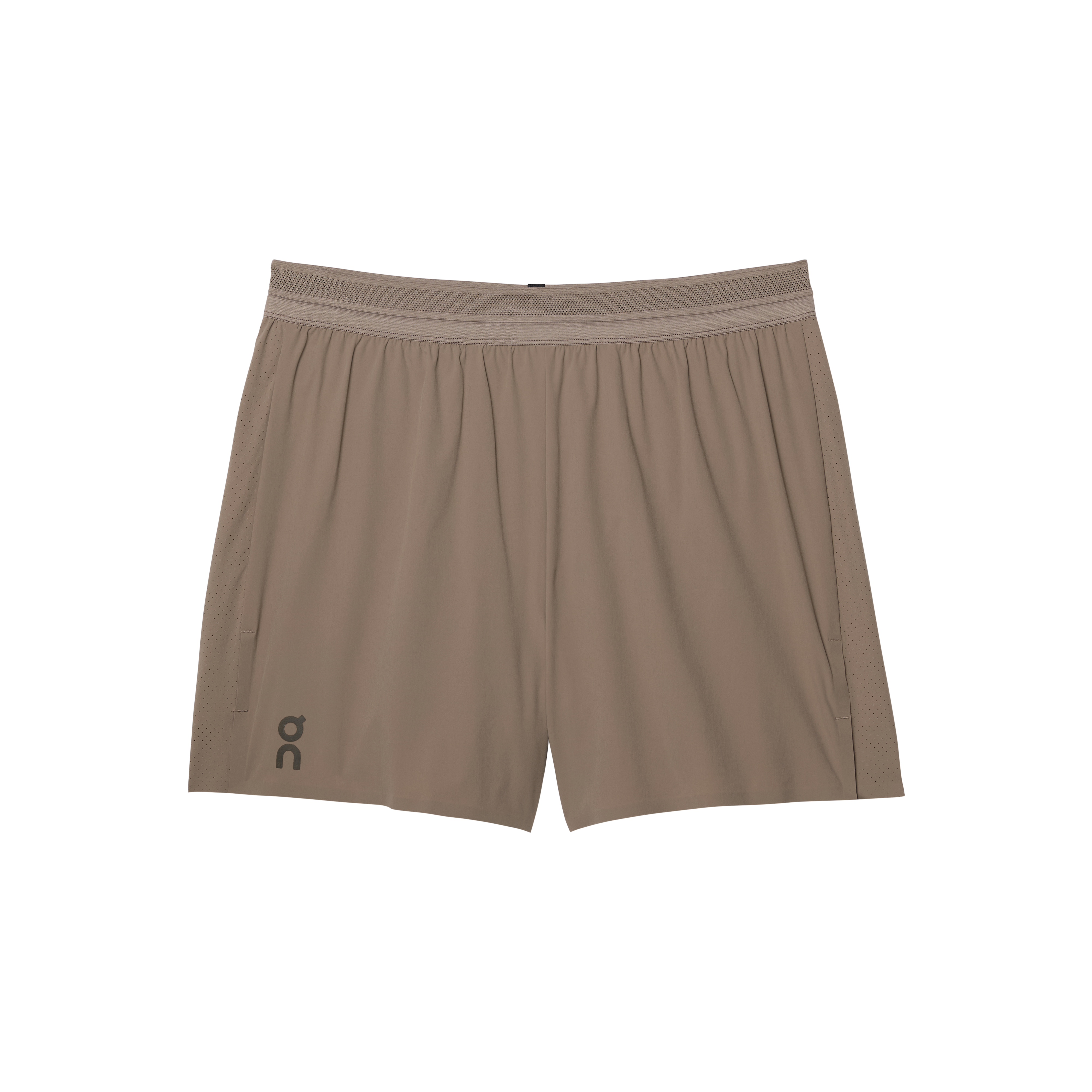 on 5" performance shorts Cinder