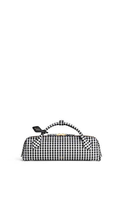 Alaïa Le Teckel Clutch In Vichy Print
