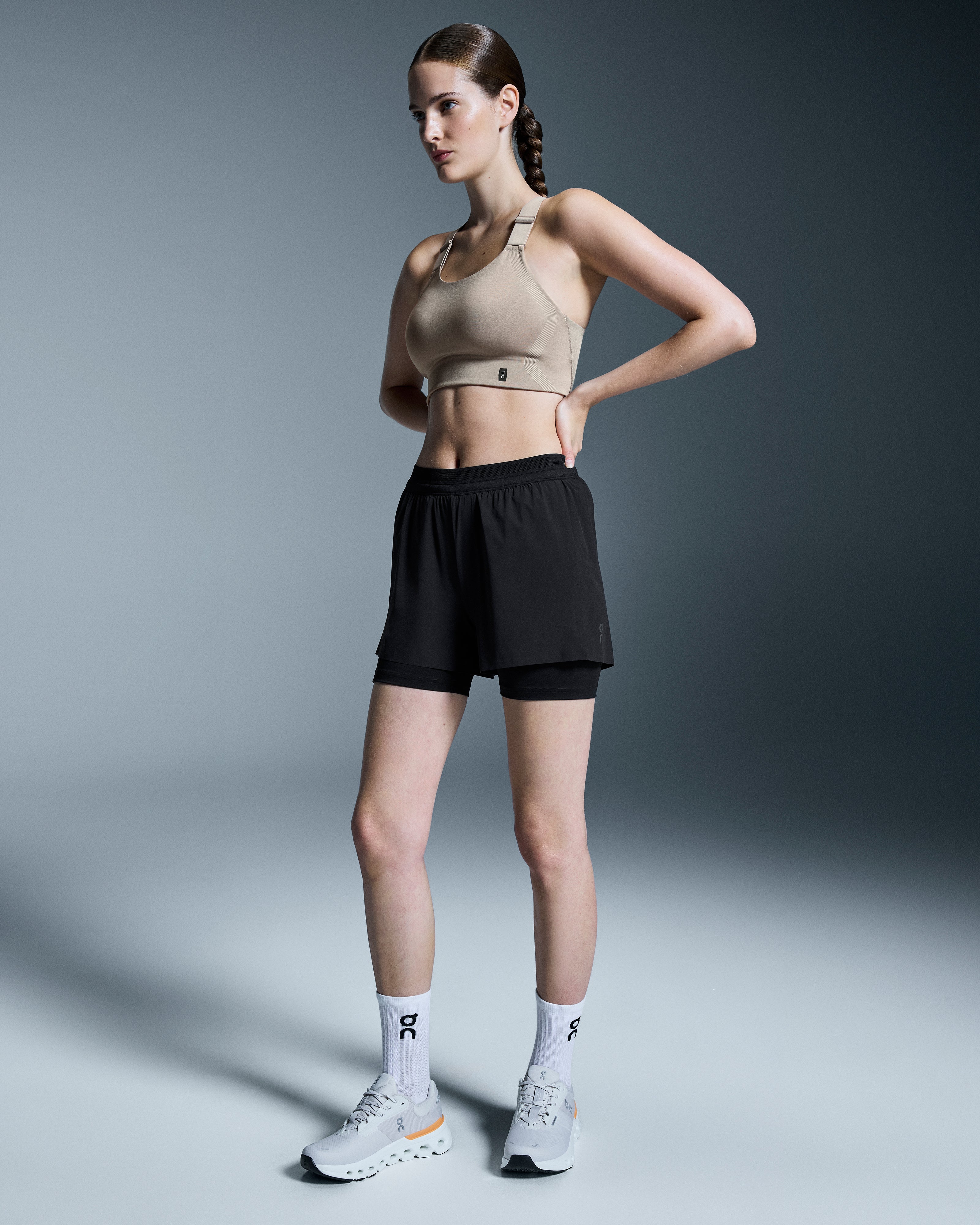 On 3" Performance 2/1 Shorts Black (Women's)