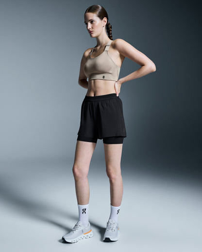 On 3" Performance 2/1 Shorts Black (Women's)