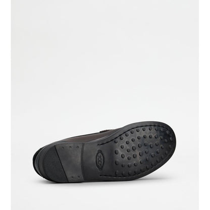 Tods Loafers In Leather Brown Womens