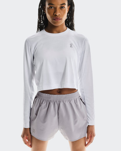 On Train Long-T Crop Graphic White (Women'S)