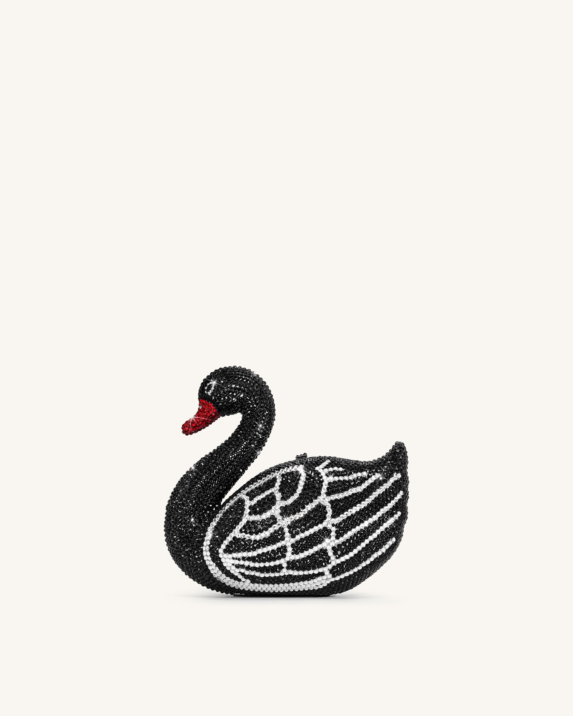 Jw Pei Kinsley Crystal Swan Clutch Black