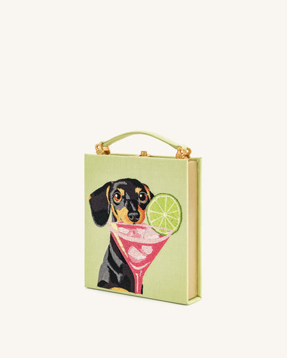 Jw Pei Taya Puppy Pattern Book Shape Clutch Bag Light Green