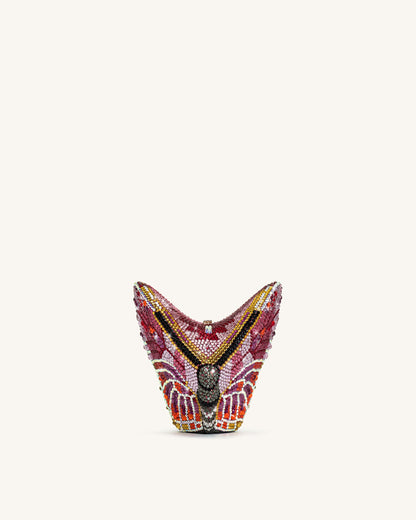 Jw Pei Paisley Crystal Butterfly Clutch Multicolor