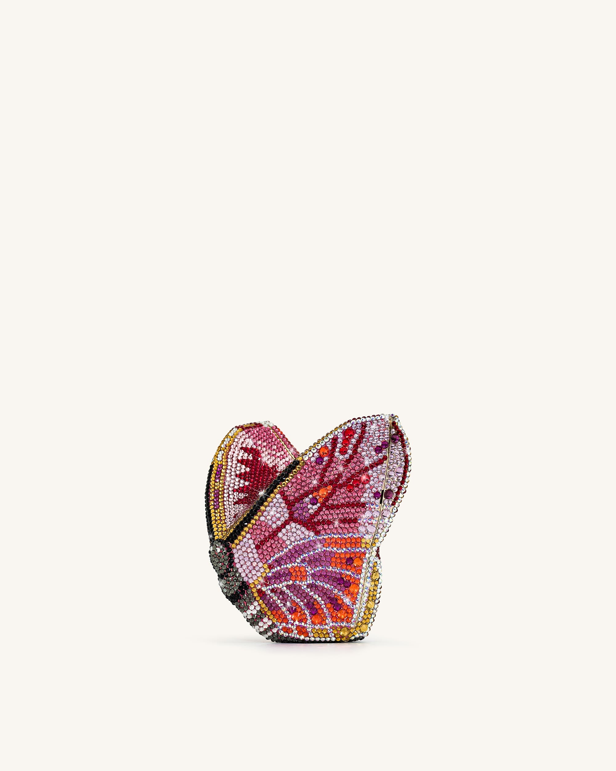 Jw Pei Paisley Crystal Butterfly Clutch Multicolor