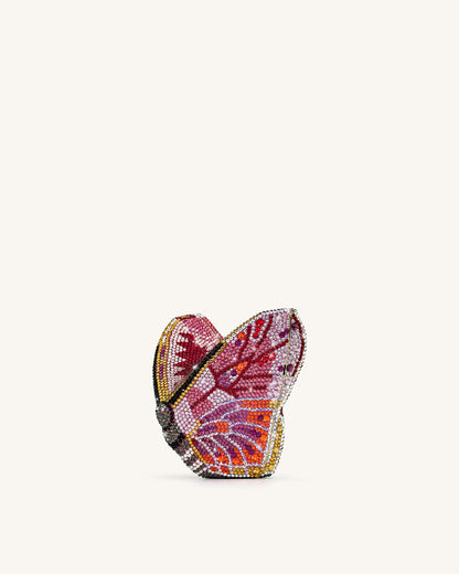 Jw Pei Paisley Crystal Butterfly Clutch Multicolor
