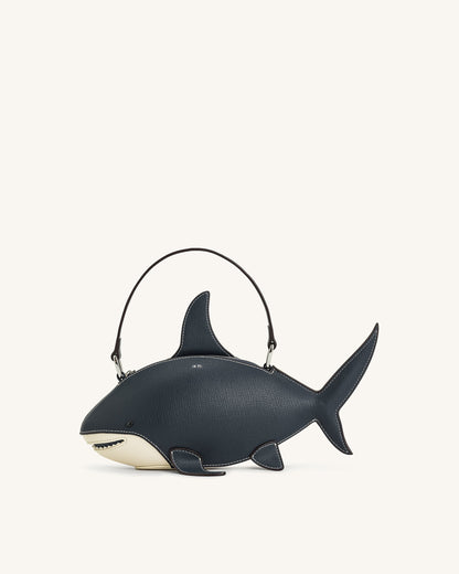 Jw Pei Nerys Shark Look Top Handle Bag Dark Blue