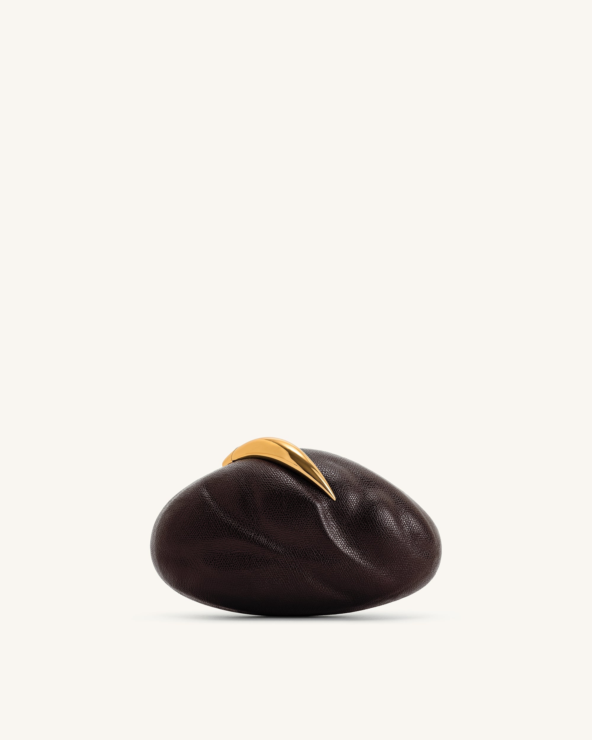 Jw Pei Kaya Irregular Oval Clutch Dark Brown