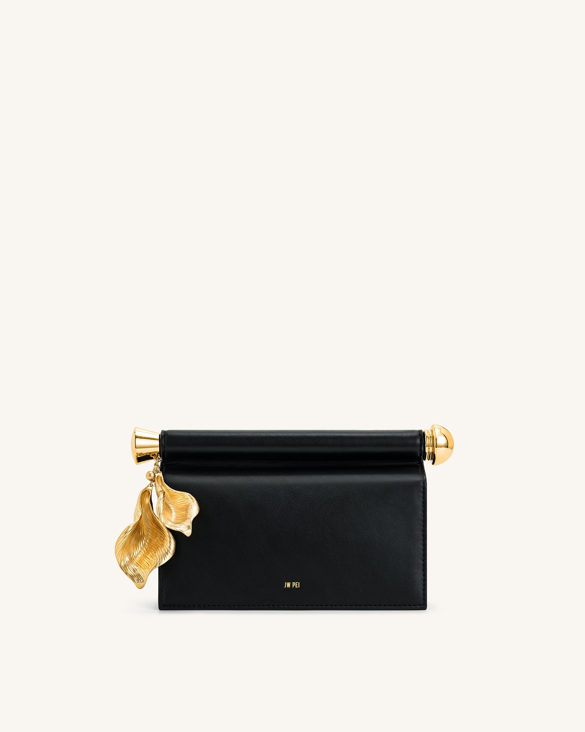 Jw Pei Holly Metal Pendant Embellished Clutch Black