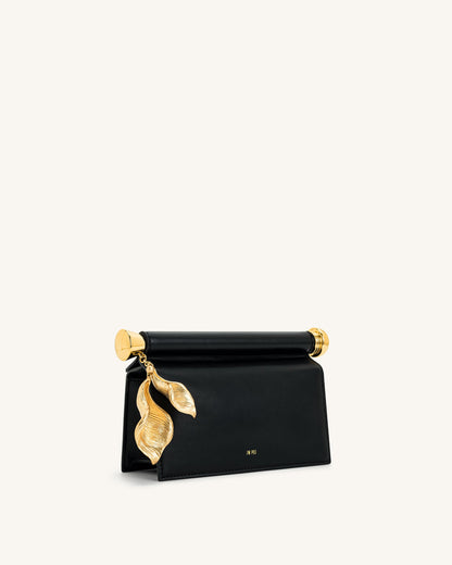 Jw Pei Holly Metal Pendant Embellished Clutch Black