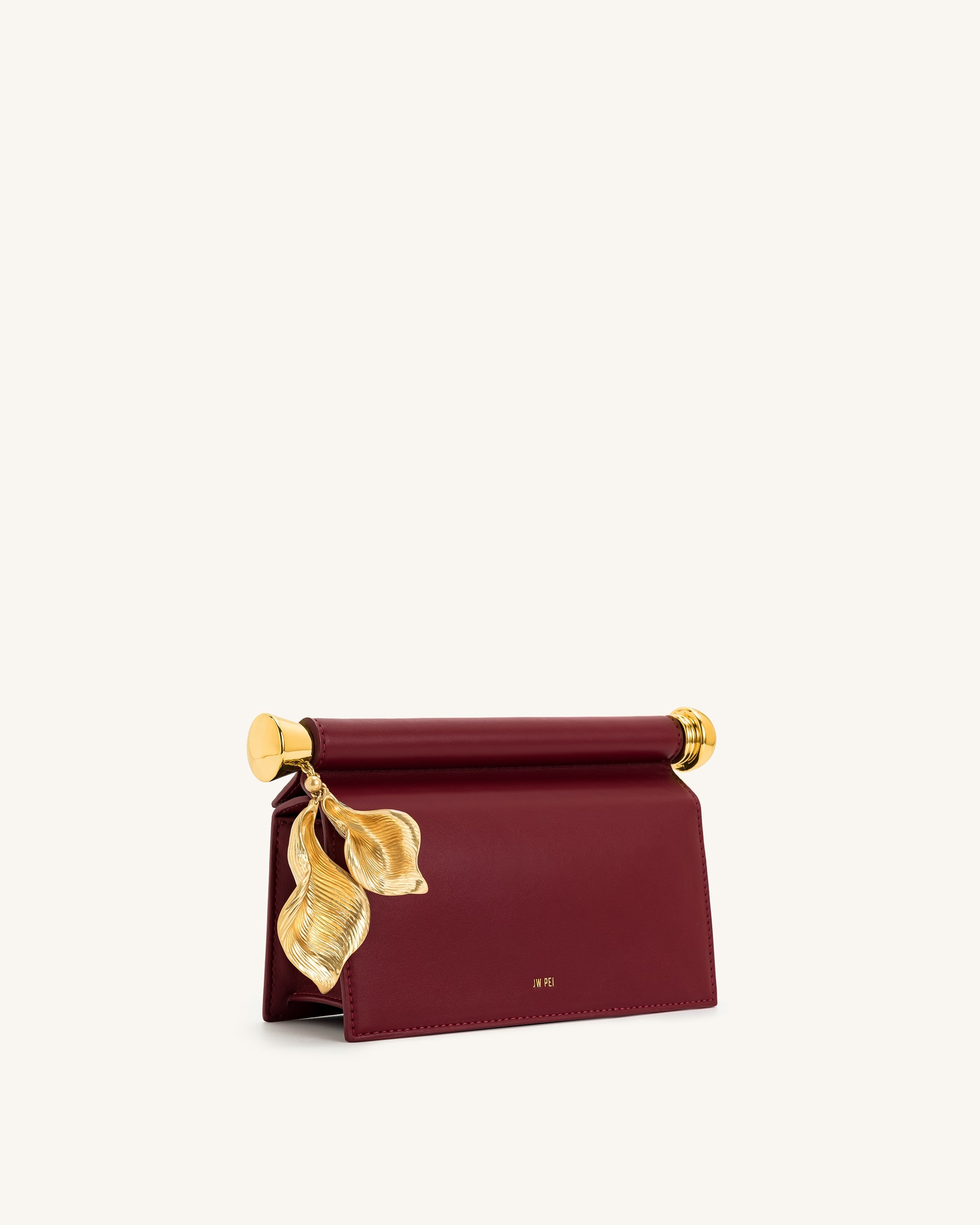 Jw Pei Holly Metal Pendant Embellished Clutch Claret