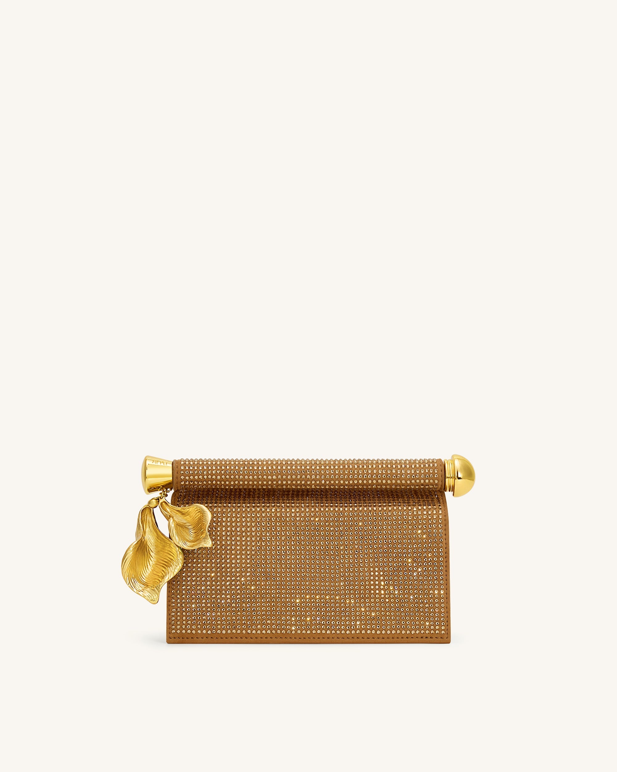 Jw Pei Holly Artificial Crystal Metal Pendant Embellished Clutch Champagne