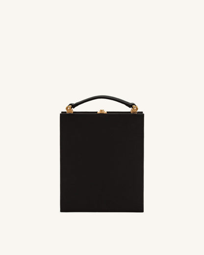 Jw Pei Taya Orchid Motif Book Shape Clutch Bag Black