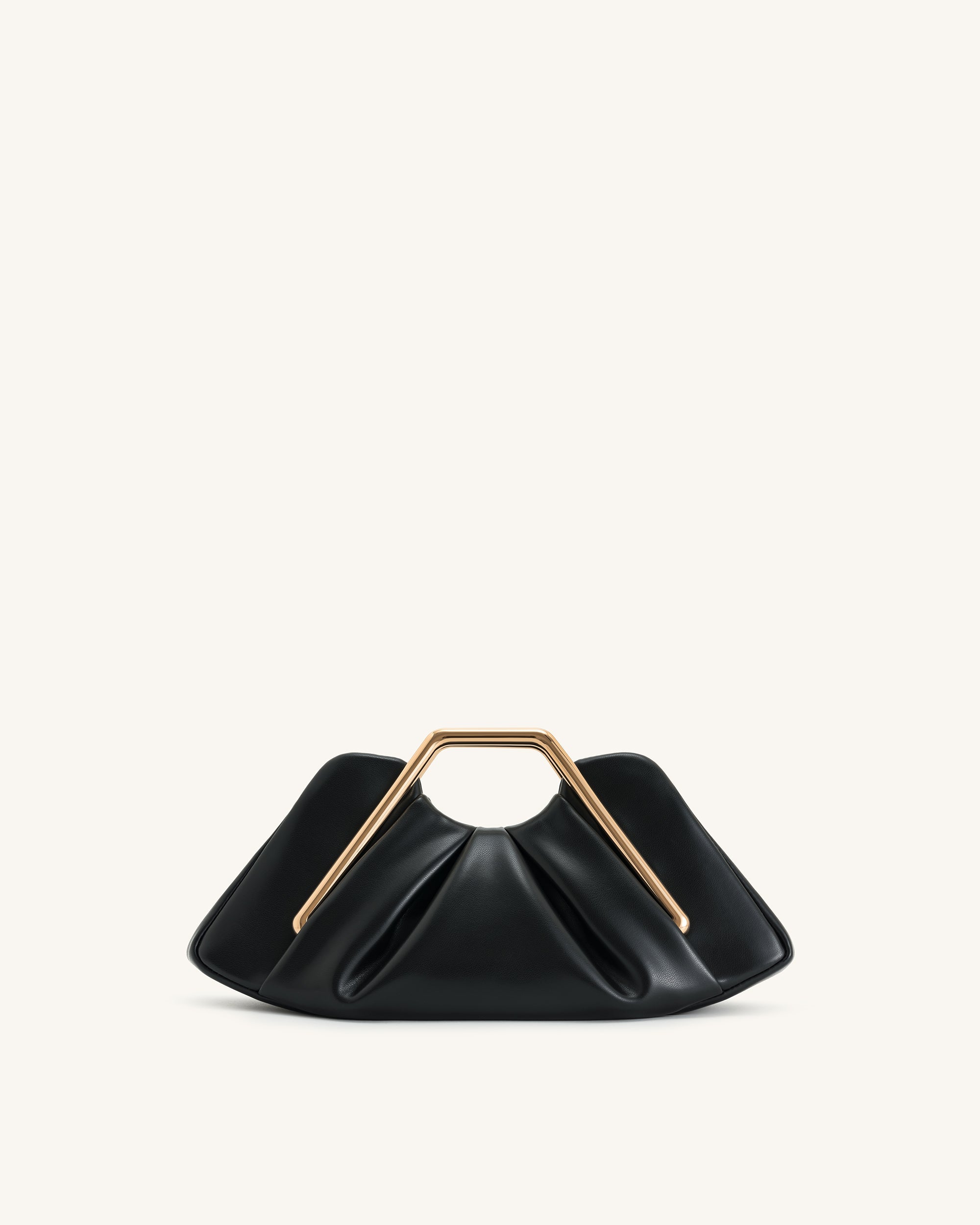 Jw Pei Lila Metal Frame Clutch Black
