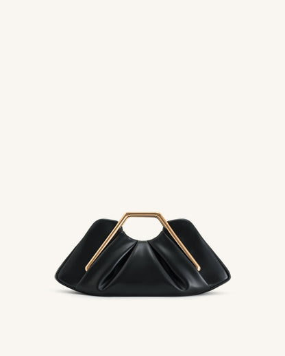 Jw Pei Lila Metal Frame Clutch Black