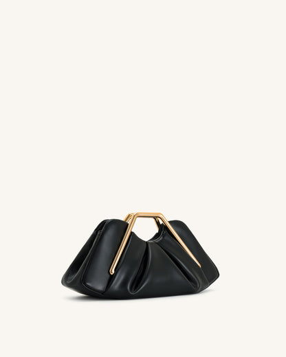 Jw Pei Lila Metal Frame Clutch Black