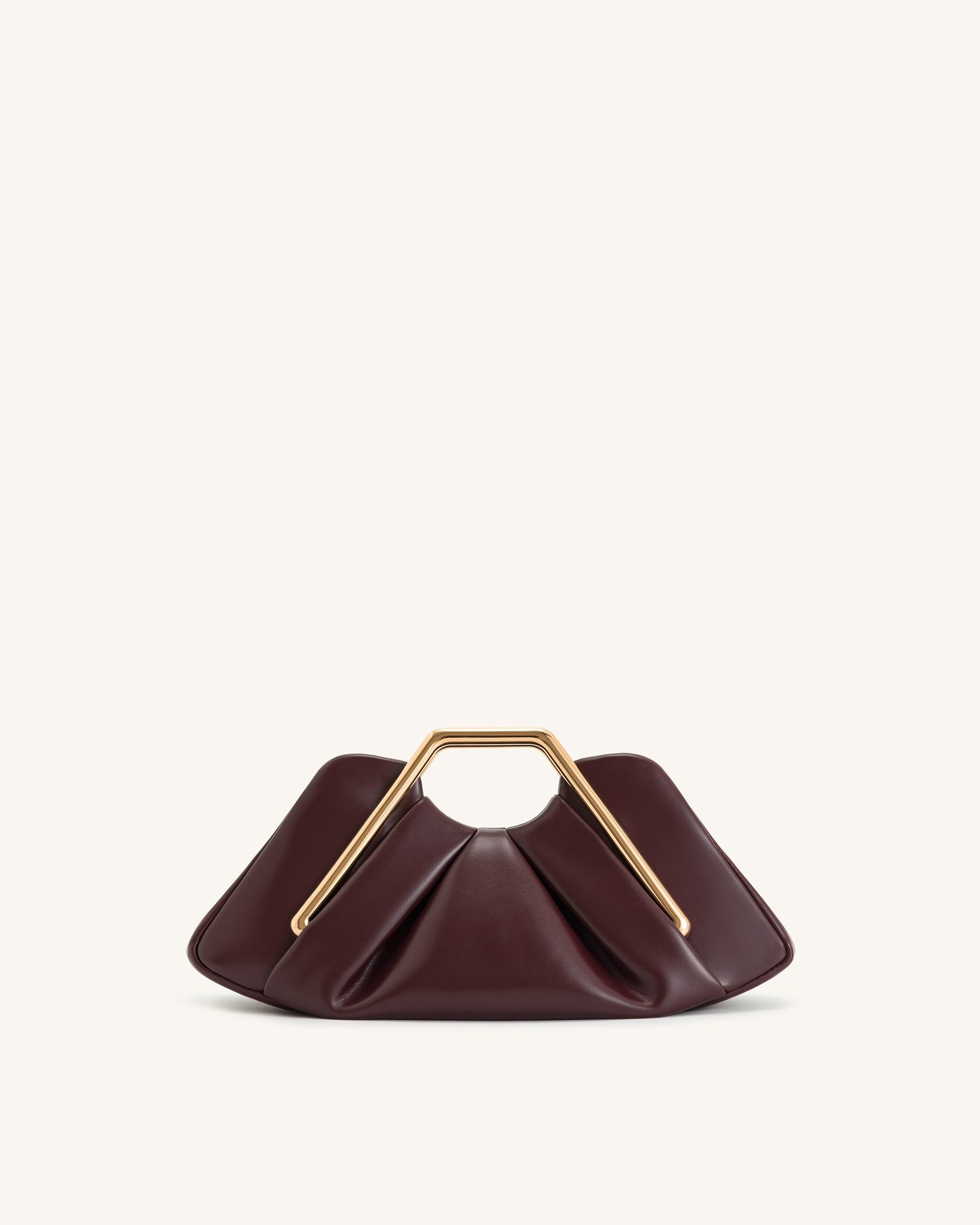Jw Pei Lila Metal Frame Clutch Burgundy