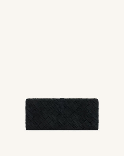 Jw Pei Zaria Woven Clutch Black