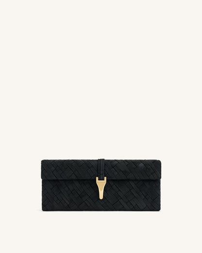 Jw Pei Zaria Woven Clutch Black