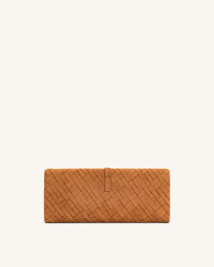 Jw Pei Zaria Woven Clutch Brown