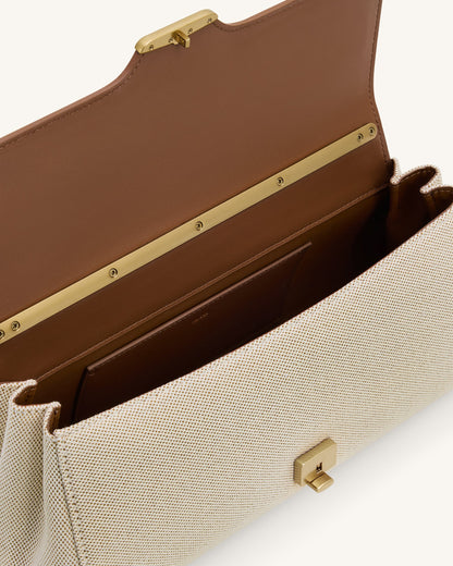 Jw Pei Eloise Shoulder Bag Brown Canvas