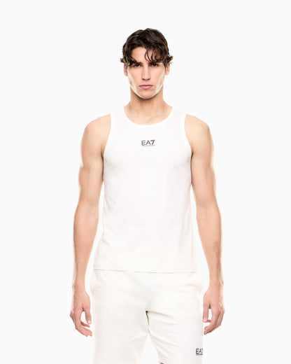 EA7 Core Identity cotton jersey tank top