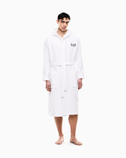 EA7 Cotton terry bathrobe