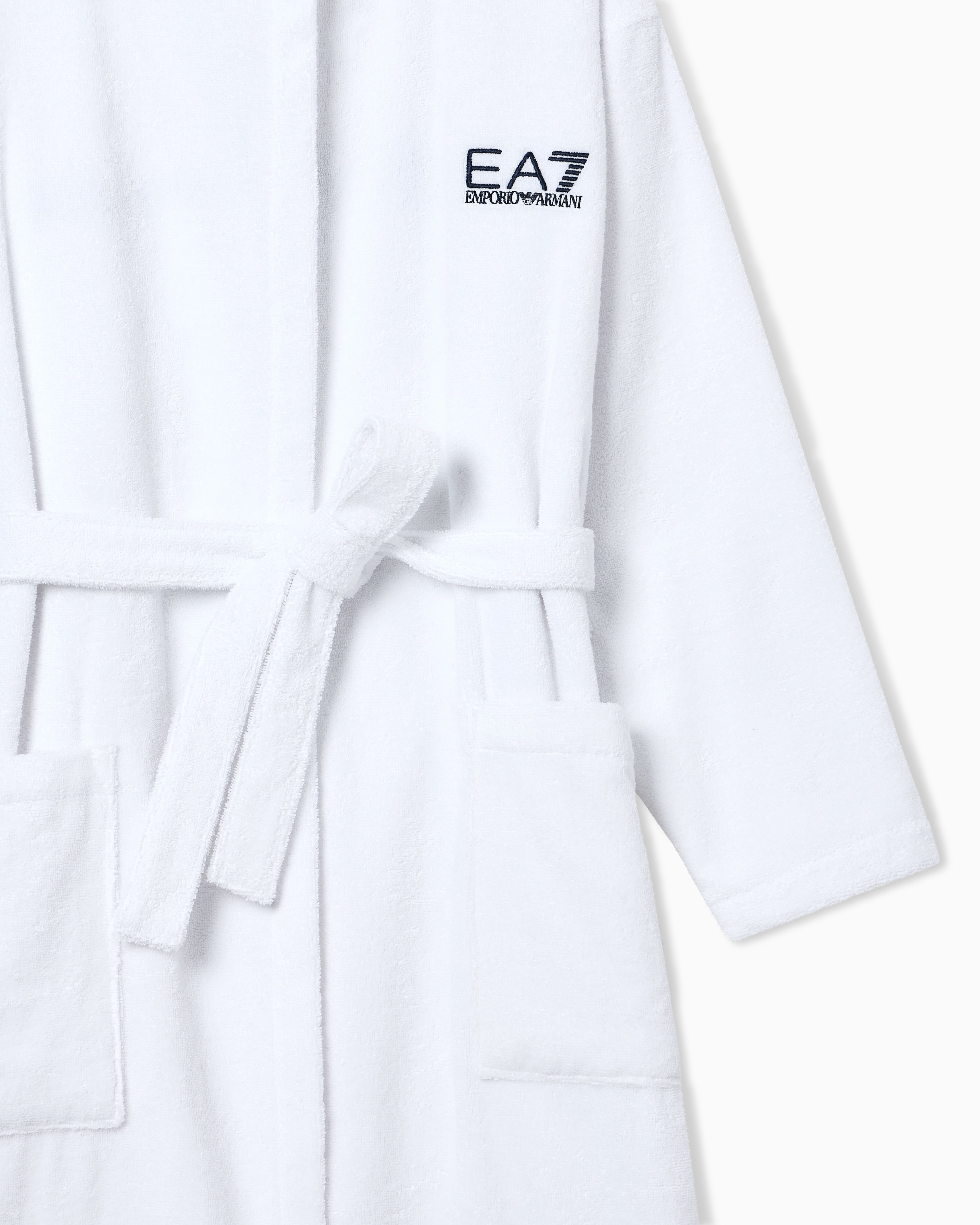 EA7 Cotton terry bathrobe